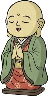 AIが描いたお地蔵さんのマーカー（台座つき）