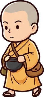 AIが描いたお坊さんのマーカー（托鉢）