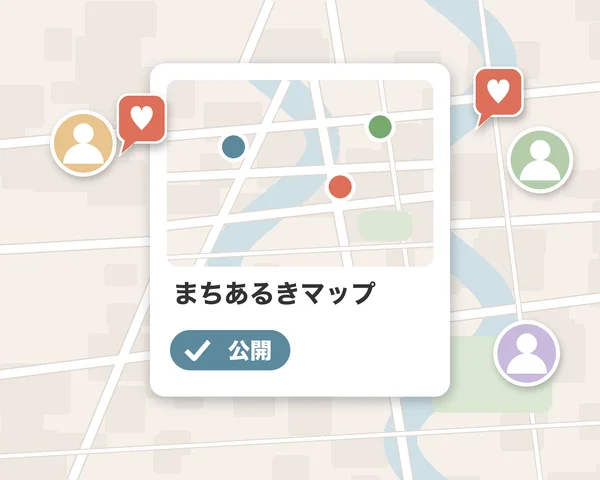 公開したマップに声が届いている絵